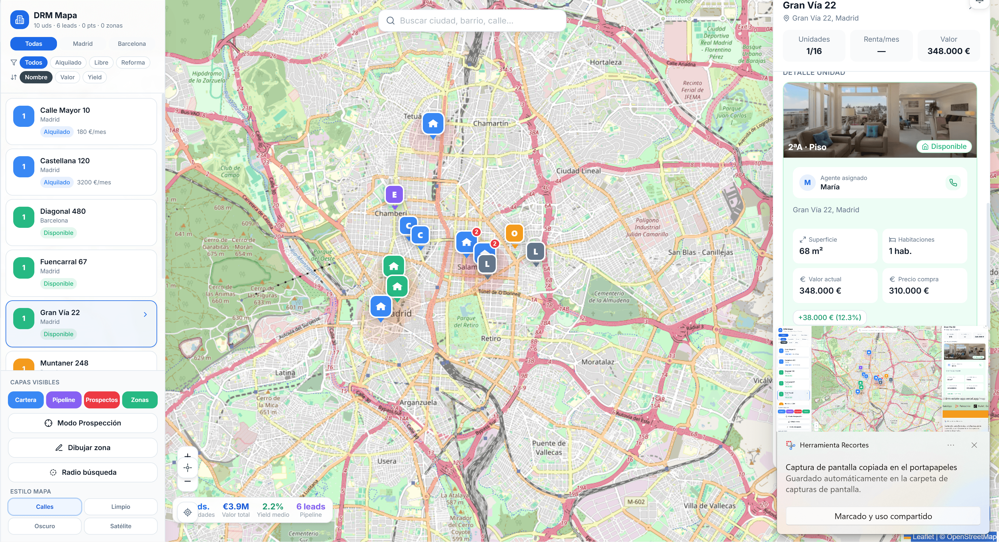 CRM Focus Mapa interactivo